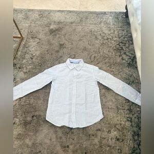 Jacadi boys size 8 Blue and White Checkered Button-Up Shirt